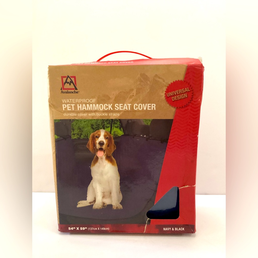 New Avalanche Waterproof
Pet Hammock Seat Cover
54"x59" Navy/Black